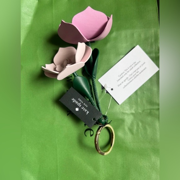 kate spade Accessories - Kate Spade - Perfect Plume 3D Flower Keyfob - NWT
